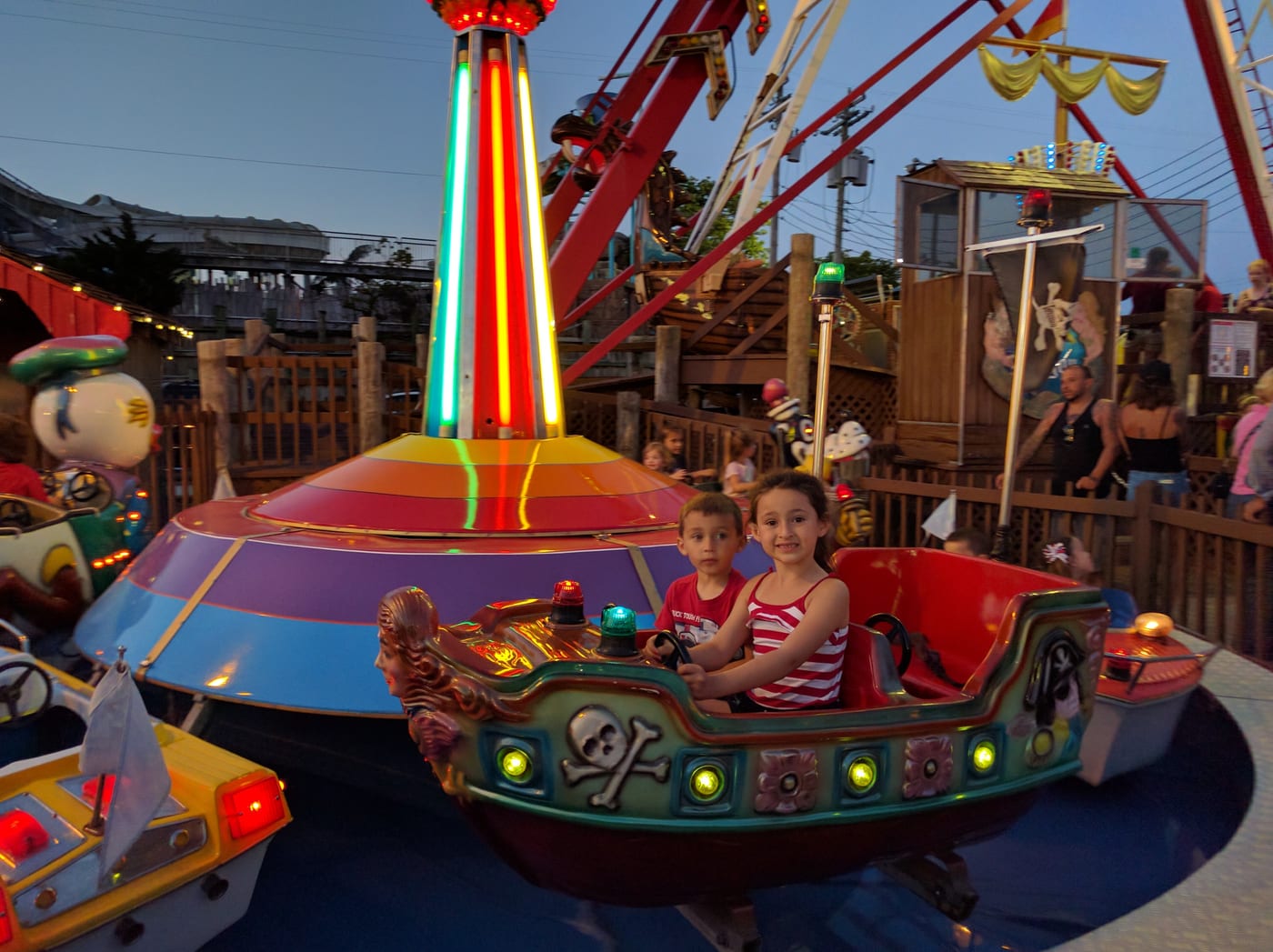 Lucy and her brother at Fantasy Island